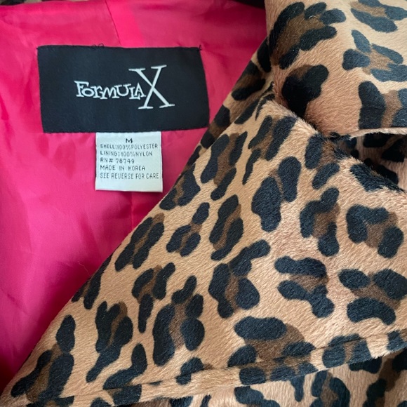 CHEETAH COAT - WORN ONCE SZ either fit S or M - Picture 3 of 3